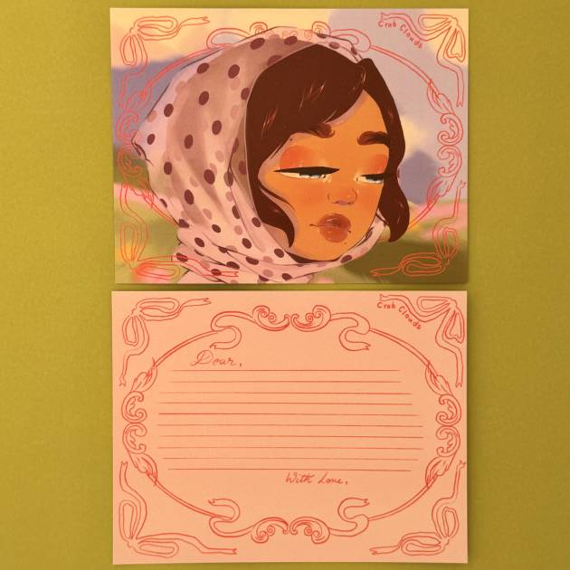 “A fashionable field trip” Art print/postcard